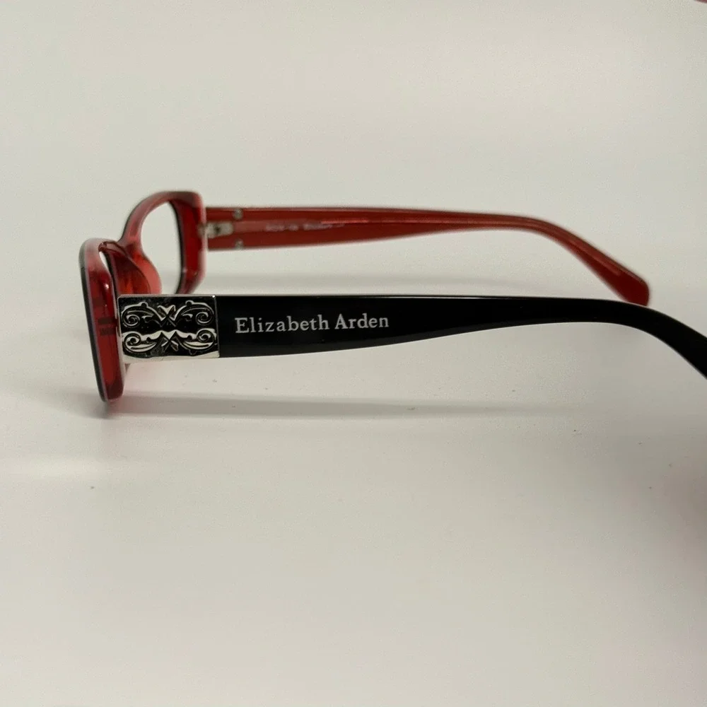 Elizabeth Arden EA 5071 2 Black Red Rectangular Eyeglass Frames 54-18-135